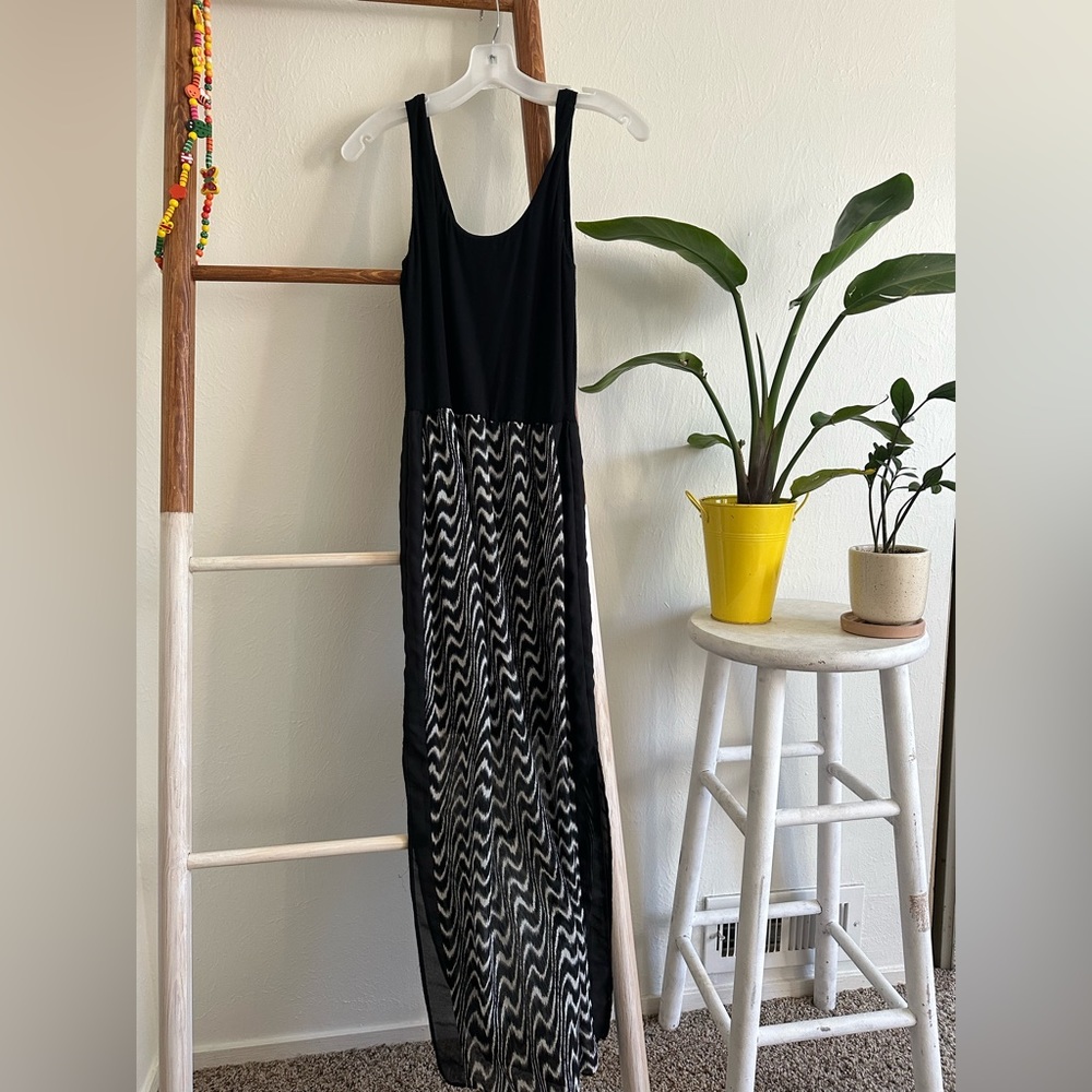 Zebra animal print maxi dress